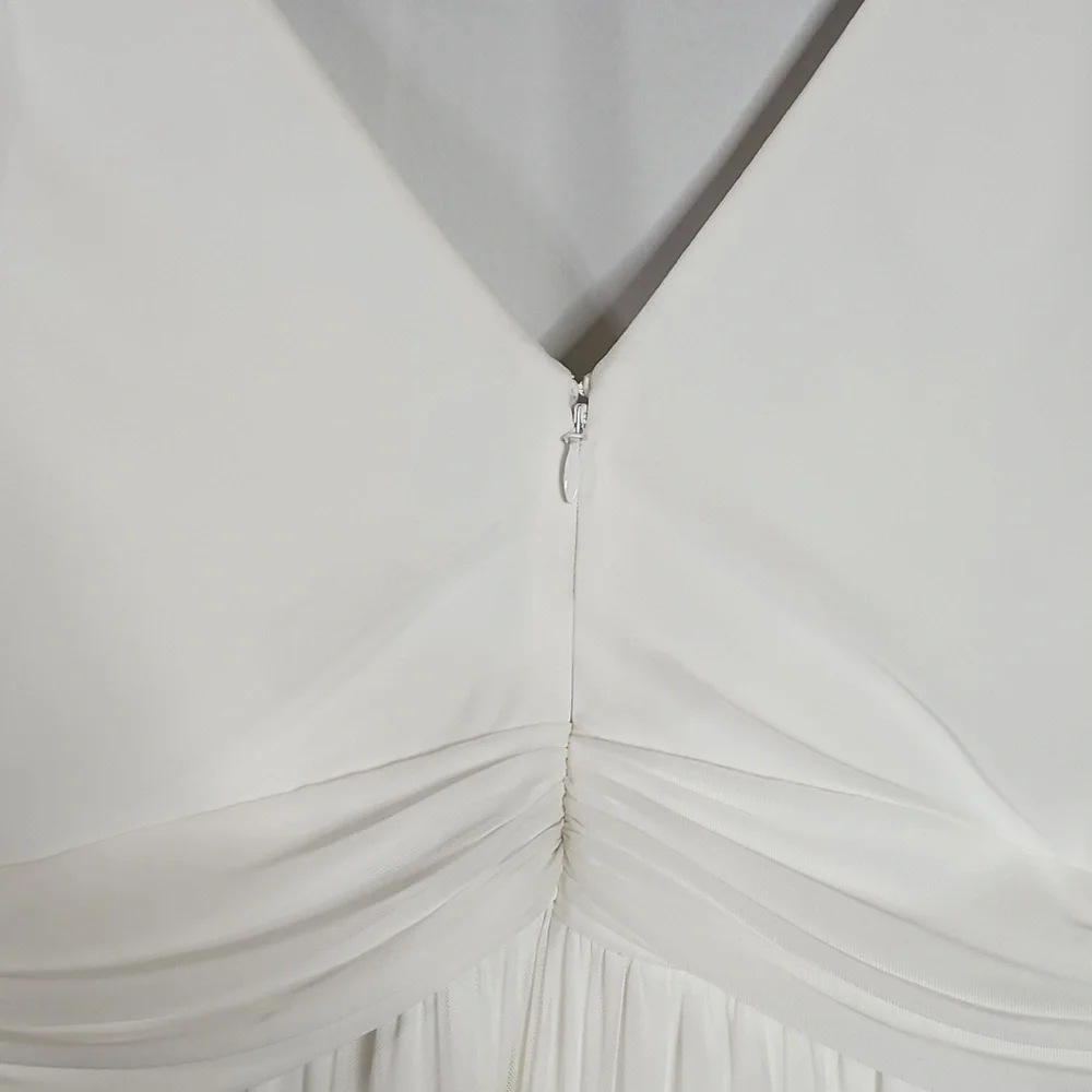 Torrid white Maxi mesh empire waist wedding gown with beaded waistband - Picture 14 of 17